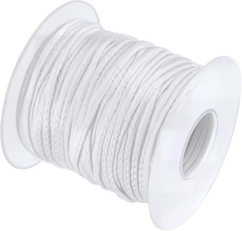 Pabilo para vela en rollo 24 capas 1.9mm algodón blanco 200 ft