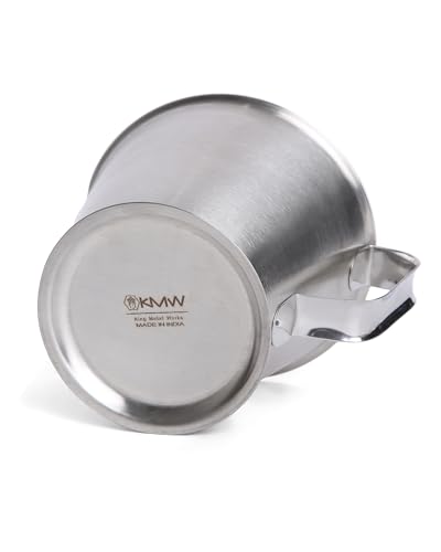 Image of KMW Steel Measuring Jug with Handle and Base- 500 ml I Ideal for Kitchen, Cooking, Baking, and Measuring Liquids with Precision and Ease