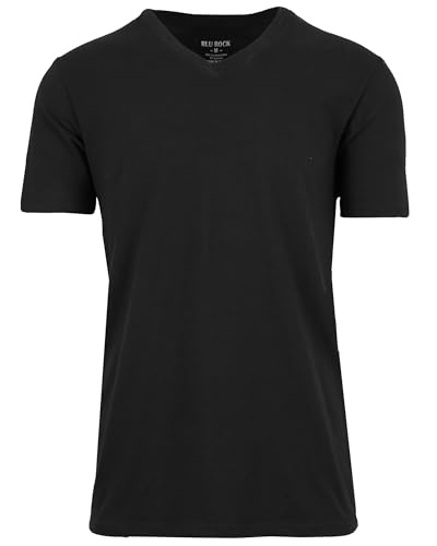 Galaxy by Harvic Men's Short Sleeve V-Neck Cotton Stretch Tees