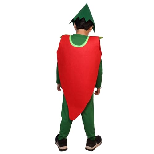Image of Kaku Fancy Dresses Fruit and Vegetable Costume Paper Cutout with Cap For Kids | Healthy Food Costume For Boys & Girls (Tracksuit Not Included)