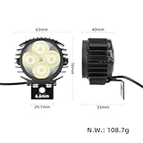 LED Headlight for Kukirin G2 Pro/G2 ProDB/G2 Electric Scooter, Waterproof Shockproof Front Lamp with 3-Pin Connector for Night Riding Visibility, Black - Image 2