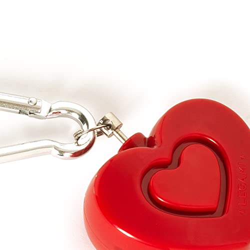 Legami - Persönlicher Sicherheitsalarm mit LED-Licht, SOS Personal Alarm, ermöglicht es Ihnen, Aufmerksamkeit zu erregen, Schallleistung des Signals 110 dB, Lichtspannung 4,5 V, rot