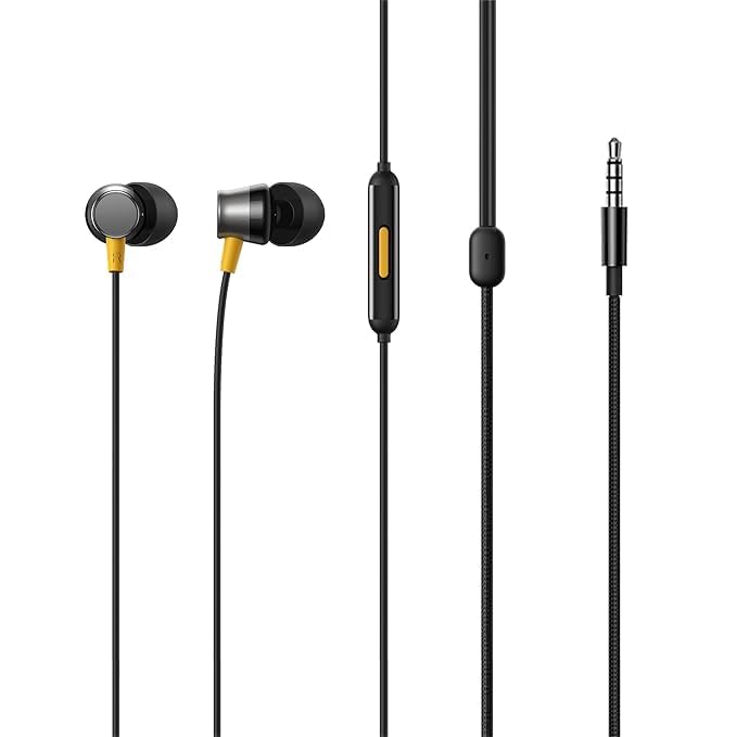 Image of QQLIKE Original Buds 3 (3.5 mm) Wired in Ear Earphones with Mic (Black)