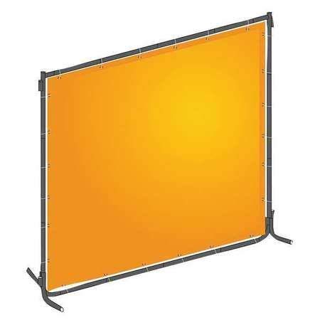 Welding Screen, 6 ft. W, 6 ft., Ylw Org