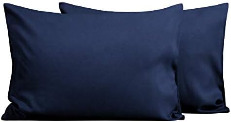 FLXXIE 2 Pack Microfiber Toddler Pillowcases, Envelope Closure, Ultra Soft, 13"x18" (Navy, Toddler)