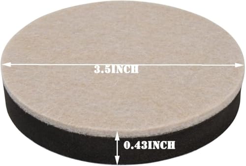 Image of DIY Crafts As Choice x 4 inch inch Heavy Furniture Movers for Wood Floor,Felt Furniture Slider in a Reusable Tube, 4 inch inch Felt Furniture Sliders,Furniture Mover,Reusable Furniture Moving Pads (16)