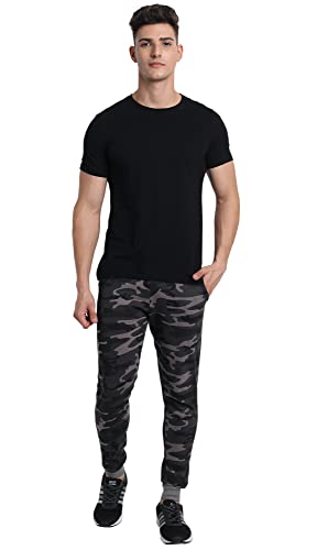 Peppyzone Men's Cotton Camouflage Slim Fit Track Pants for Men & Joggers | Durable Sports Trackpant – Ideal for Gym, Casual, Running & Active Wear | Men Trackpants