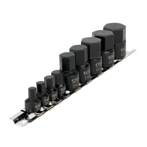 Performance Tool W38964 9-Piece Impact Metric Hex Bit Socket Set