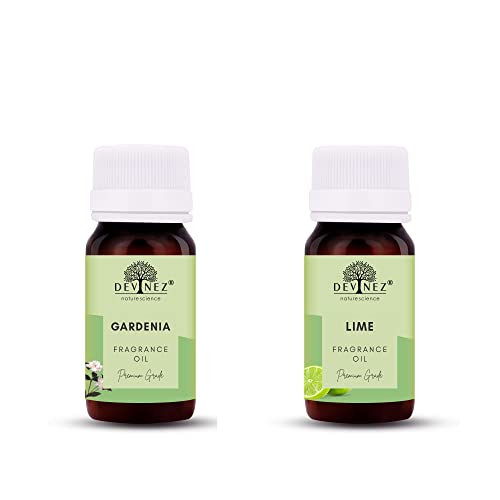 Image of Devinez Gardenia, Lime Multicolour Aroma Oil for Diffuser /Ultrasonic Aroma Diffuser /Tealight Diffuser /Reed Diffuser, 15ml Each