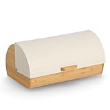 Zeller Brotkasten, Bambus/Metall, creme