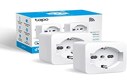 Tapo Enchufe inteligente italiano P105 (2 unidades), WiFi, control por voz, compatible con Alexa y Google Home, mando a distancia mediante aplicación Tapo