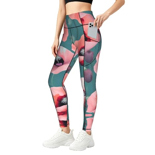 Pantalones de yoga con control de abdomen y bolsillos prácticos