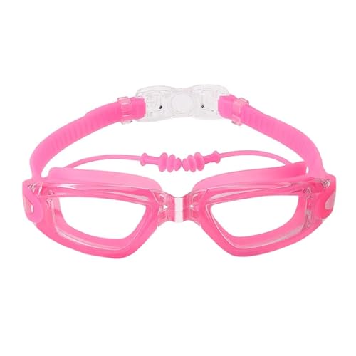 LIZHAYG Gafas Natacion Mujer Espejo de natación Flat Light HD Anti-vaho Gafas de natación de Marco Grande Adultos Hombres y Mujeres Equipo de natación Impermeable(Pink)