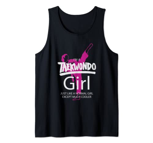 I'm a Taekwondo Girl - Much Cooler - Martial Arts TKD Quote Tank Top