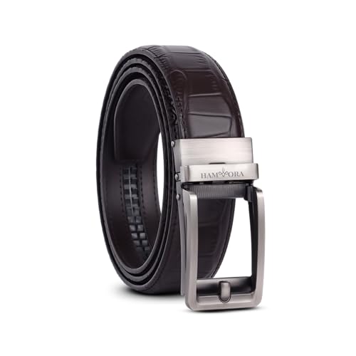 Image of Genuine Leather Belt for Men Formal & Casual Wear - Belts for Men Leather Original, Durable Buckle - Belt for Man - Gift for Husband, Father, Friend