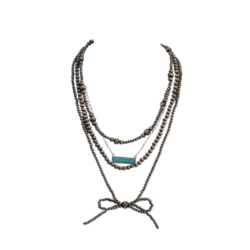 Navajo Pearl Bow Necklace for Women Western Jewelry Navajo Pearl Turquoise Necklaces Jewelry