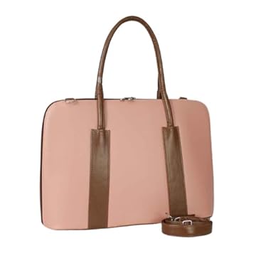 Bolsa e Pasta para Notebook Feminina Executiva Grande Até 15.6 Polegadas (Coral)