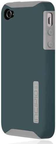 Incipio iPhone 4/4S SILICRYLIC Hard Shell Case with Silicone Core - 1 Pack - Carrying Case - Retail Packaging - Light Gray/Teal