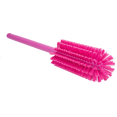 Image of SPARTA Large Water Bottle Brush Ideal for Wide-Mouth Jars, Bottles and Tumblers, Dishwashing Tool with Handle for Home and Commercial Kitchens, Plastic, 16 Inches, Pink (Pack of 4)