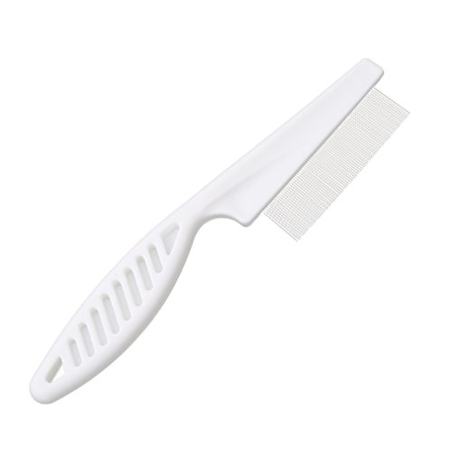 Dearanswer White Pet Comb Flea Comb Dense Tooth Comb Pet Supplies