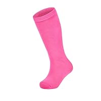 Zando Pink Soccer Socks Kids 4-6 Youth Baseball Softball Football Sport Stocking School Uniform Girls Knee High Socks Cotton 1 Pairs Pink　4-6 Years
