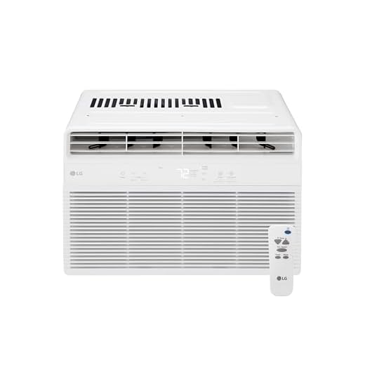LG 5,000 BTU Window Air Conditioner, Cools 150 Sq.Ft. (10' x 15' Room Size), Quiet Operation, Electronic Control AC Unit with Remote, 2 Cooling & Fan Speeds, 2-Way Air Deflection, Auto Restart, 115V