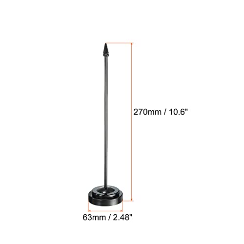 PATIKIL Flag Stands Mini Table Flag Holders Flagpole Black for Party Supplies Decoration Pack of 10 - Image 2