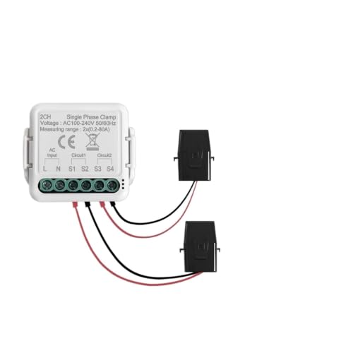 Pinza amperimétrica 80A con transformador de corriente 1CH miniatura 2