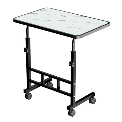 Image of Multi-Purpose Laptop Table, Study Table| Bed Table| Adjustable Height, Portable for Office, Work Form Home | DIY Table, Easy to Assemble, Engineered (MARBLE LIGHT AJ)