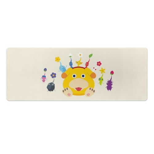 ピクミン マウスパッド ゲーミング デスクマット 大型 滑りやすい マウスパッド 非光沢 キーボード マウス 両用 防水加工 30x80cm