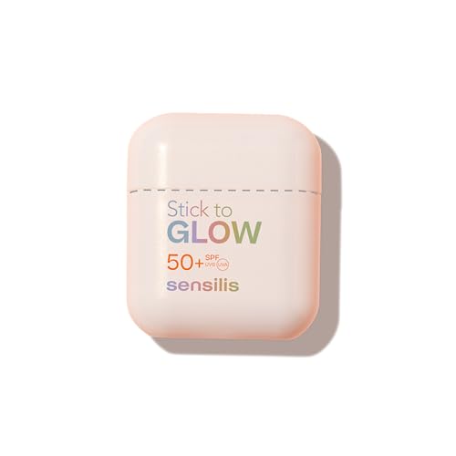 Sensilis - Glow Stick SPF50 Barra Solar Facial, con Efecto Glow, Protege Frente a Rayos UVA y UVB, Previene Manchas y Aporta Luminosidad Inmediata, para Todo Tipo de Pieles - 10 g