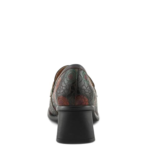 Image of Spring Step L'Artiste Rivoire Women's Floral Loafer - Handpainted Flowers, Artisanal & Comfortable Slip-On Shoes