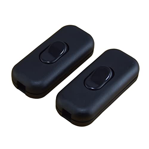 Interruttore Bipolare FUJIE 2 Poli 6A 250V - Interruttore A Bilanciere Nero ON/OFF