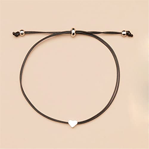 2-3Pcs Stainless Steel Butterfly Bracelet Set Handmade Adjustable Braide Rope Love Heart Hollow Out Animal Insect Bracelet for Mom Daughter Mother Birthday Christmas Jewelry Gift3