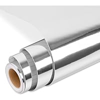 Prime Vinyl Chrome Silver Permanent Vinyl Roll, Silver Vinyl for Cricut, 12‘