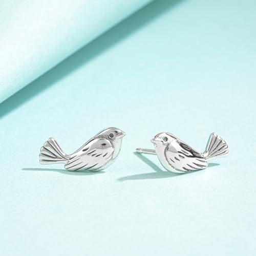 Boma Jewelry Sterling Silver Sitting Bird Stud Earrings3