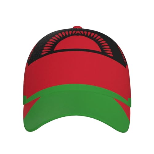 BOAIHH Casquette de baseball confortable et respirante, motif drapeau du Malawi, légère et durable pour un usage quotidien, noir