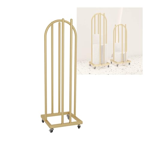 Solution de rangement vêtements étagère gain de place 2 en 1 dorée