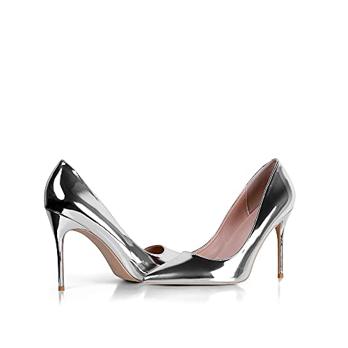 Image of Elisabet Tang High Heels, Womens Pointed Toe Slip on Stilettos Party Wedding Pumps Basic Shoes