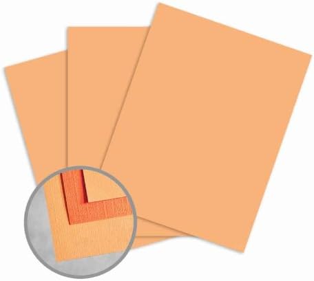 DoubleMates Peaches & Cream Card Stock - 8 1/2 x 11 in 90 lb Cover Duplex Linen Embossed 50 per Package