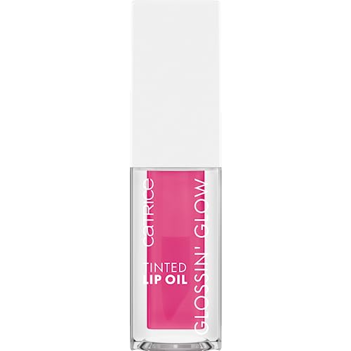 Catrice Glossin' Glow Tinted Lip Oil, Lipgloss, Nr. 040, Pink, pflegend, Färbeeffekt, mit Ölen, natürlich, glänzend, vegan, ohne Parabene, ohne Mikroplastikpartikel, Nanopartikel frei, 1er Pack (4ml)