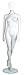 Econoco MGF6-HL Female Mannequin, Headless, Hands by Side, Left Leg Back, True White #109