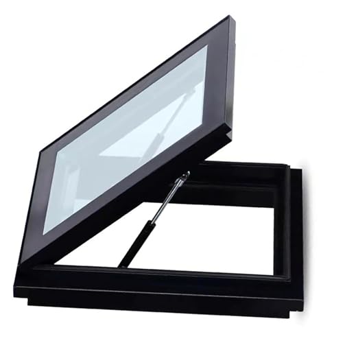 Finestra per tettuccio luminoso, tettoia a mano, tettoia a mano con vetro temperato a doppio strato, per attico/piscina/sole/casa, dimensioni personalizzate, LxA (100x100 cm / 39,4x39,4 pollici)