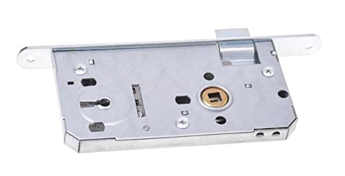 Aqbau® Türschloss Zimmertürschloss 72 / 50mm DIN Rechts Zimmertürschloss mit schlüssel, Zimmertür Einsteckschloss Zimmertür Bunbartschlüssel Schloss zimmertürschlösser Silber