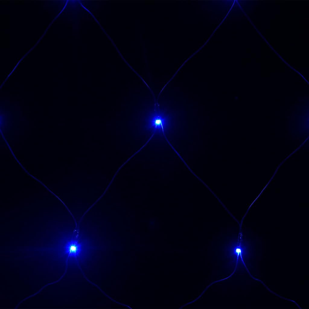 Red de luces de Navidad azul 4 x 4 m con 544 LED para interior y exterior, regulable, temporizador, resistente al agua, 8 efectos, jardín, balcón, terraza, decoración navideña, fiesta, boda