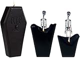 Gothic Coffin Skeleton Candle R.I.P. 7x5 Inches Burns 8.5 Hours! by Gute - Halloween Candles -...