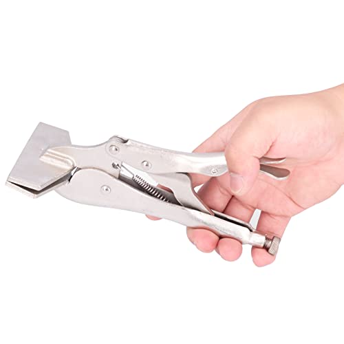 Vise Grip Pliers, 8 Inch Steel Flat Head Locking Pliers Reliable Welding Pliers with Strong Grip Essential Hand Power Tool for DIY Projects and Professional Use