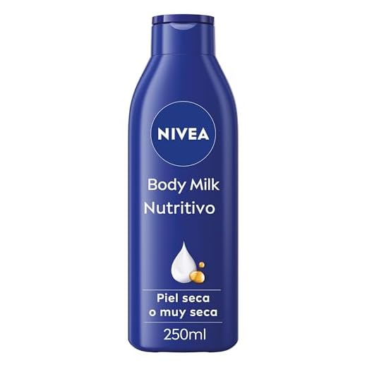 NIVEA Body Milk Nutritivo (1 x 250 ml), leche corporal que hidrata durante 72 h, crema hidratante corporal con aceite de almendras y ácido hialurónico, para piel seca