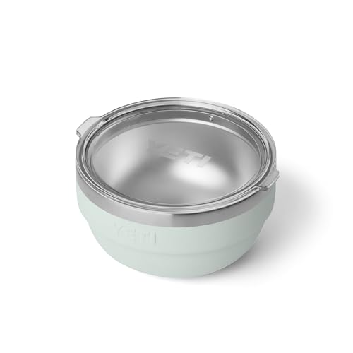 Image of YETI Rambler Bowls, Vacuum Insulated, Stackable and Nestable Stainless Steel Bowl with Lid, 1 Quart, Ridgeline