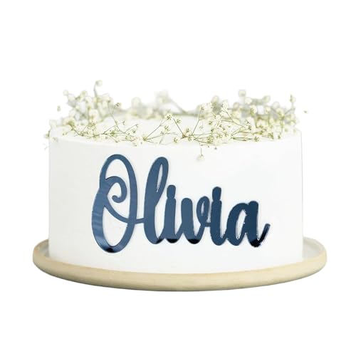 Personalized Cake Topper Name | Custom Cake Name Sign |25 COLORS Acrylic Cake Topper for 4'' 6'' 8'' 10'' Cake | Custom Acrylic Cake Topper | Personalized Cake Decoration Birthday BabyShower Wedding
